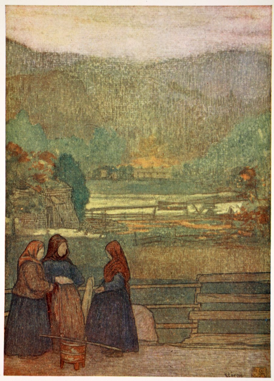 Mulheres do campo que vendem bagas na estrada a Storen, 1905 de Nico Jungman