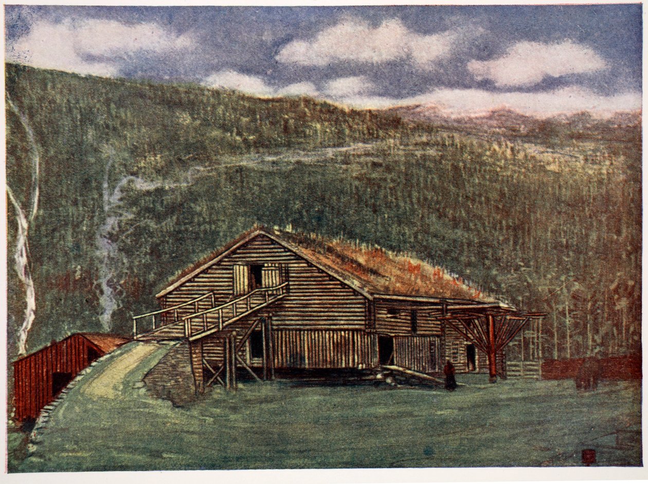 Fazenda e moinho em Gjoba, 1905 de Nico Jungman
