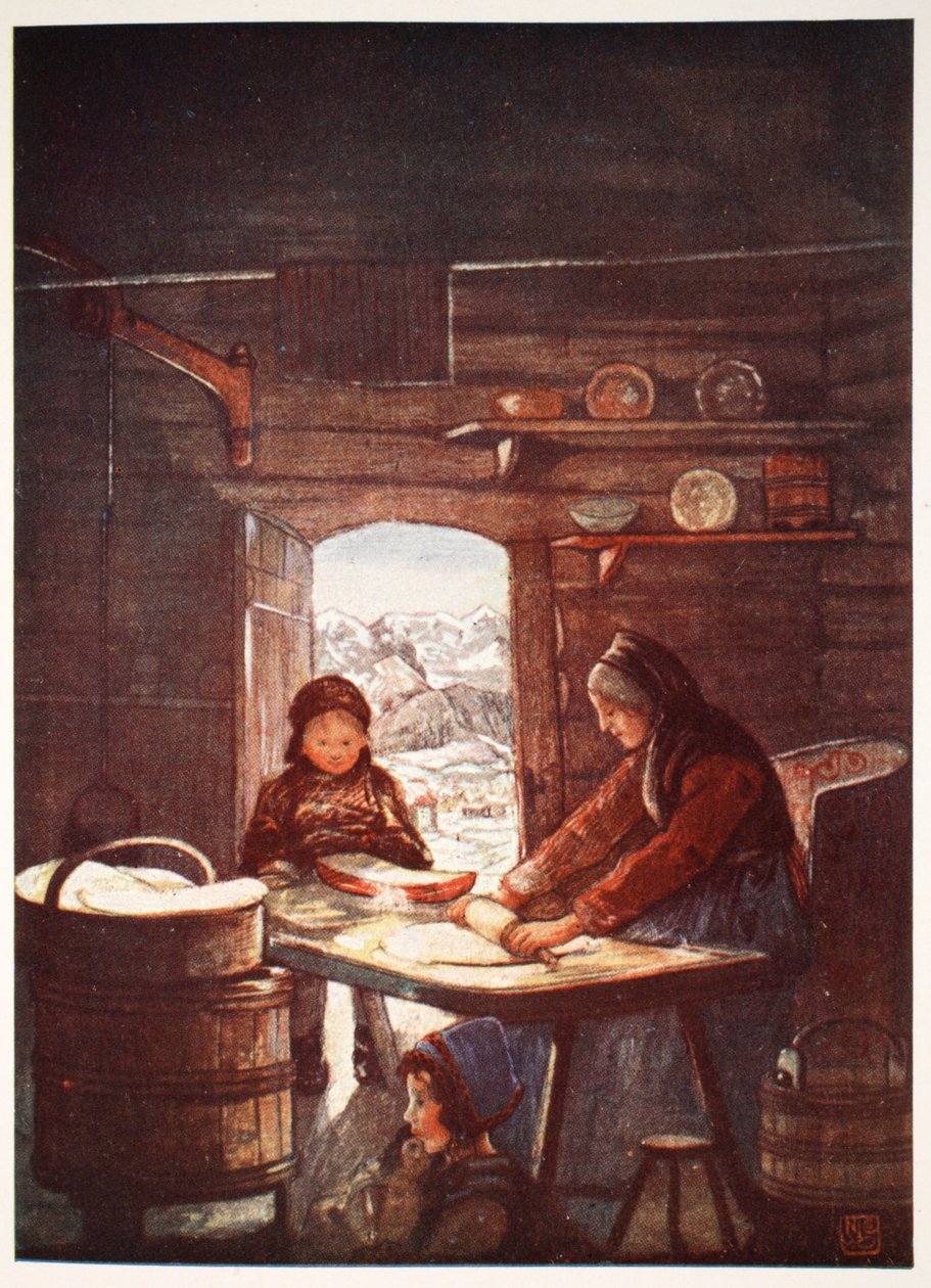 Fazendo Flad-Brod: um interior da casa de campo, 1905 de Nico Jungman