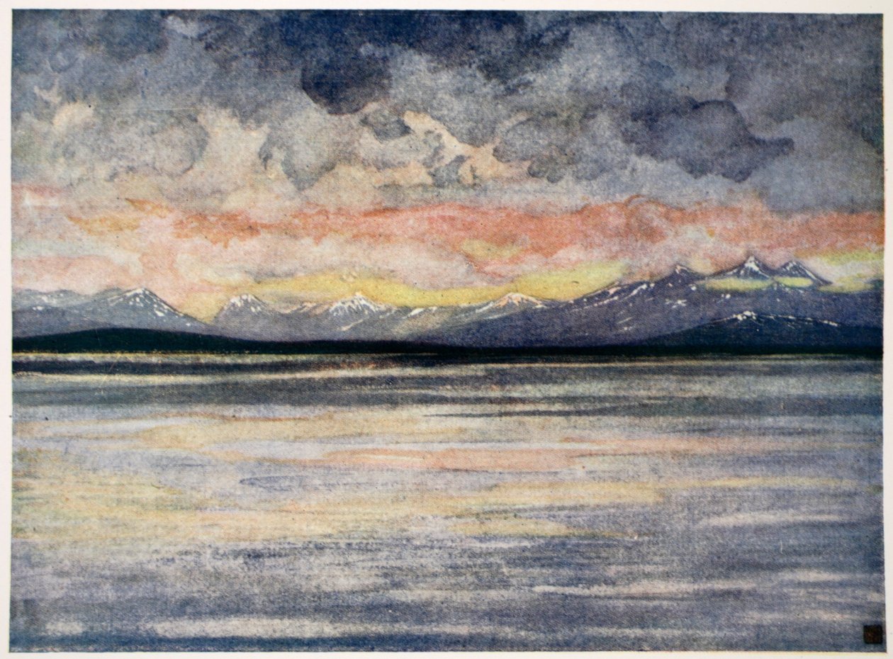 Montanhas e fiorde enfrentam Molde, 1905 de Nico Jungman