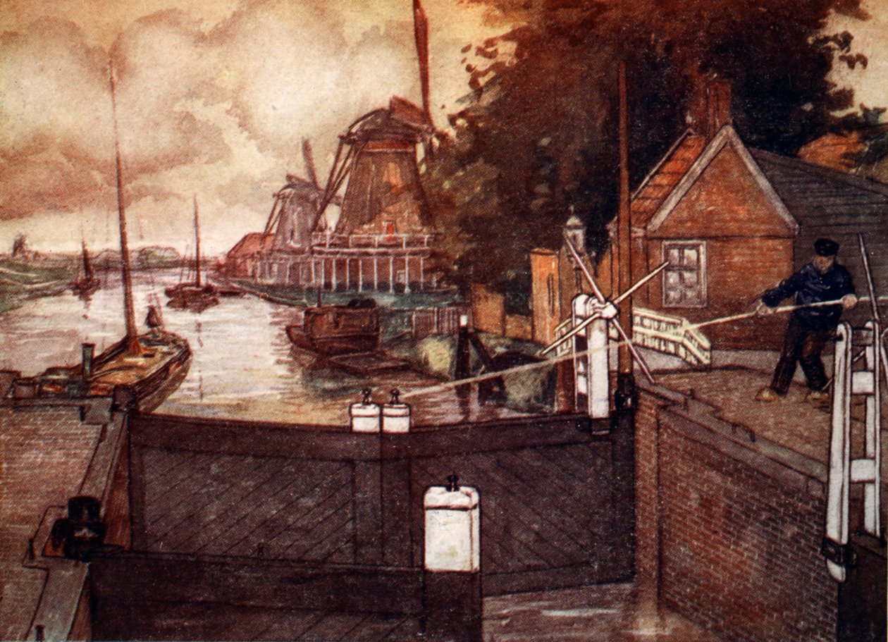 Fechadura da porta Noorderval, Zaandam, 1904 de Nico Jungman