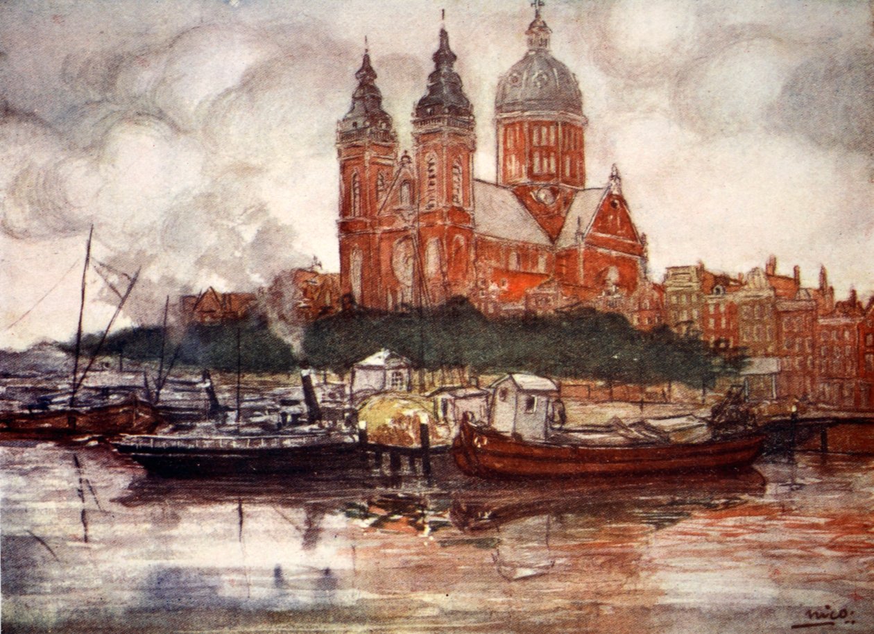 Igreja de São Nicolau, Amsterdã, 1904 de Nico Jungman