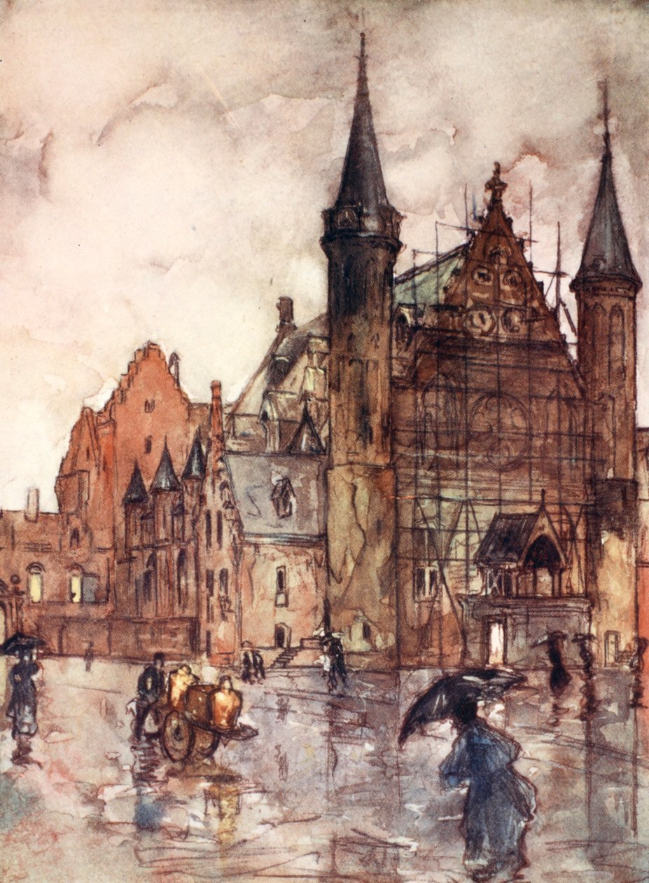 O Binnenhof, em Haia, 1904 de Nico Jungman