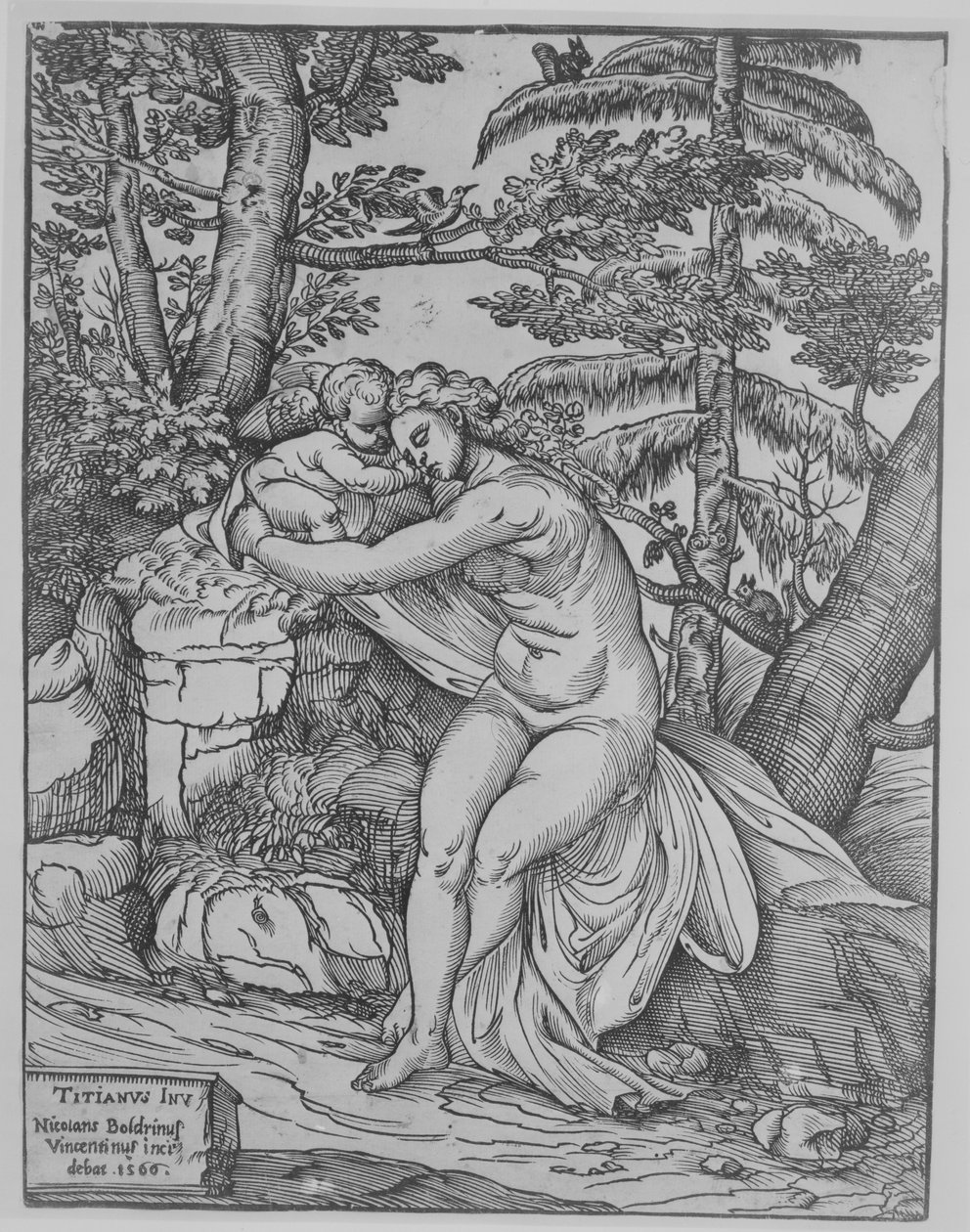 Vênus e Cupido, 1566., 1566. de Nicolò Boldrini