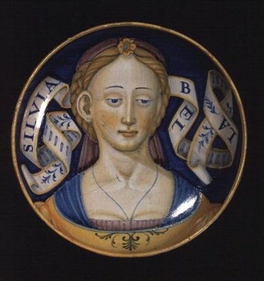 Taça Majolica, da série Belle donne, 1525 de Nicolò Pellipario
