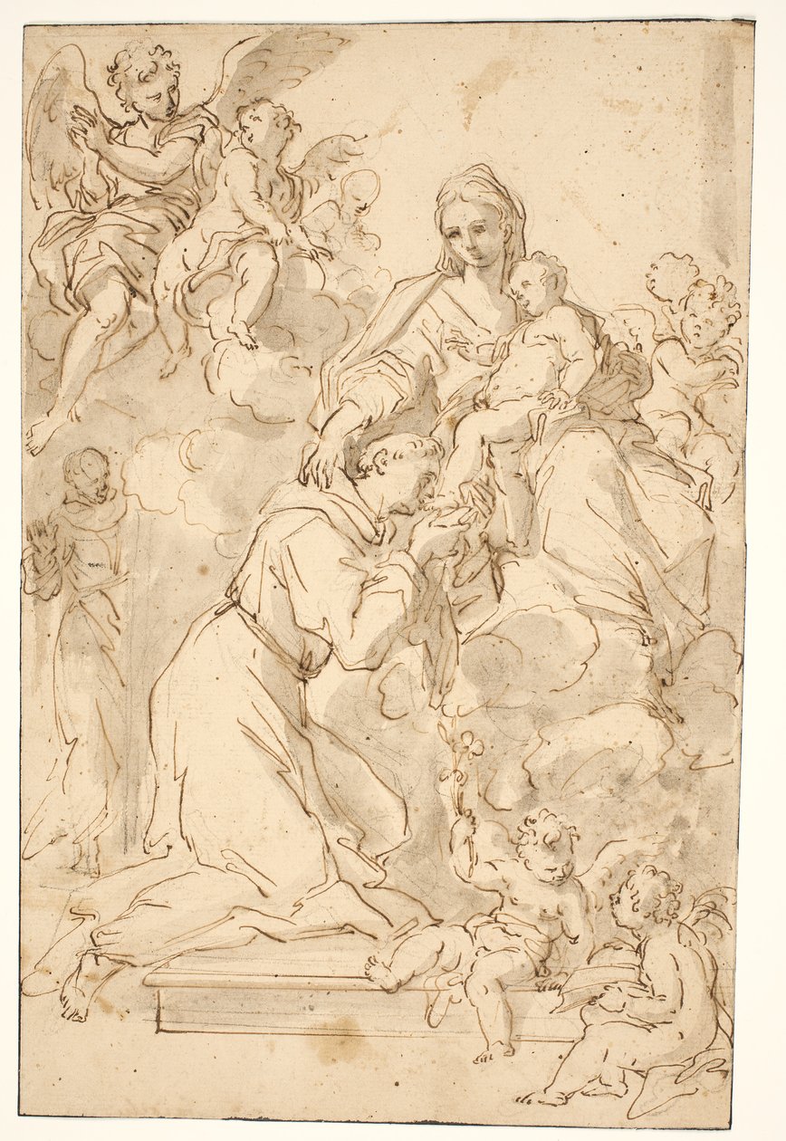 Madonna e criança com Santo Antônio de Pádua de Nicolò Ricciolini