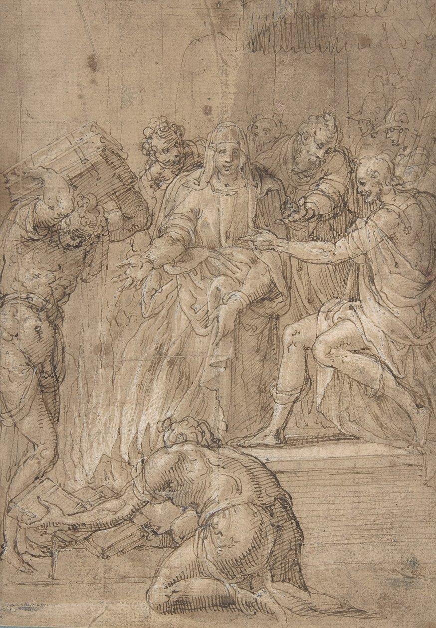 A Sibila de Cumas antes de Tarquínio, o Orgulhoso, século XVI. de Nicolò dell