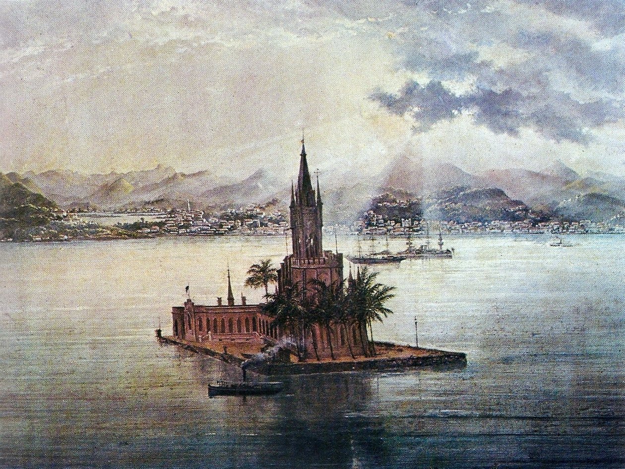  Panorama da Baia de Guanabaran de Nicola Antonio Facchinetti