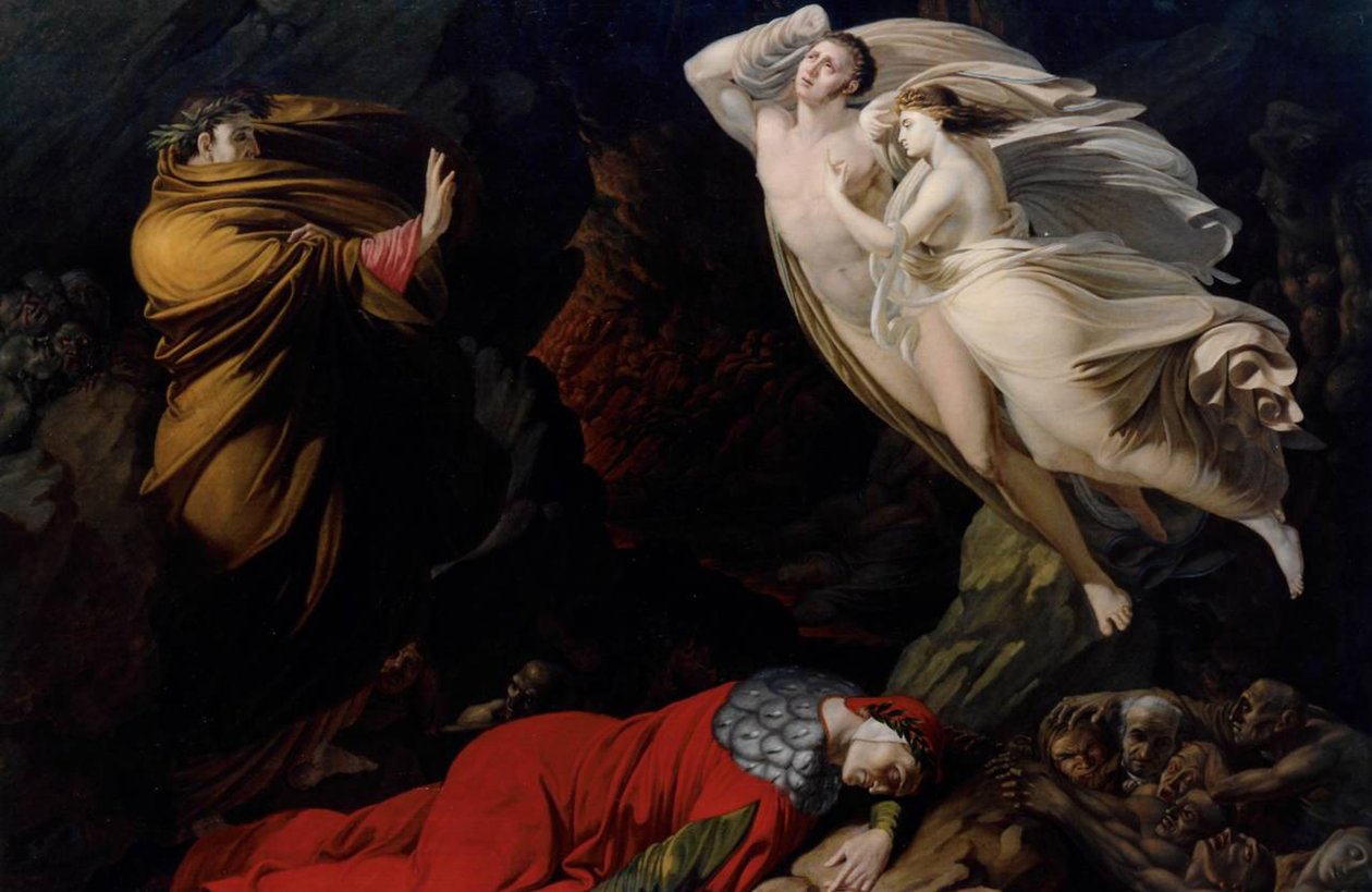 Francesca da Rimini no Inferno de Dante, 1810. de Nicola Monti
