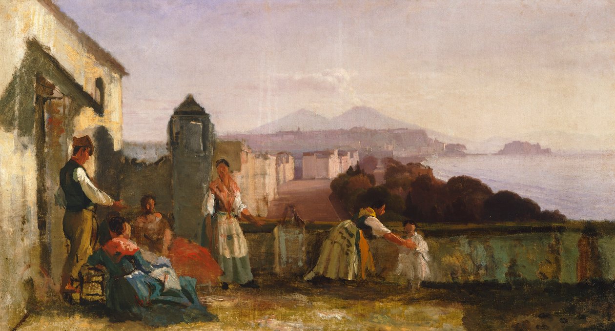 Nápoles de Mergellina (óleo sobre tela) de Nicola Palizzi