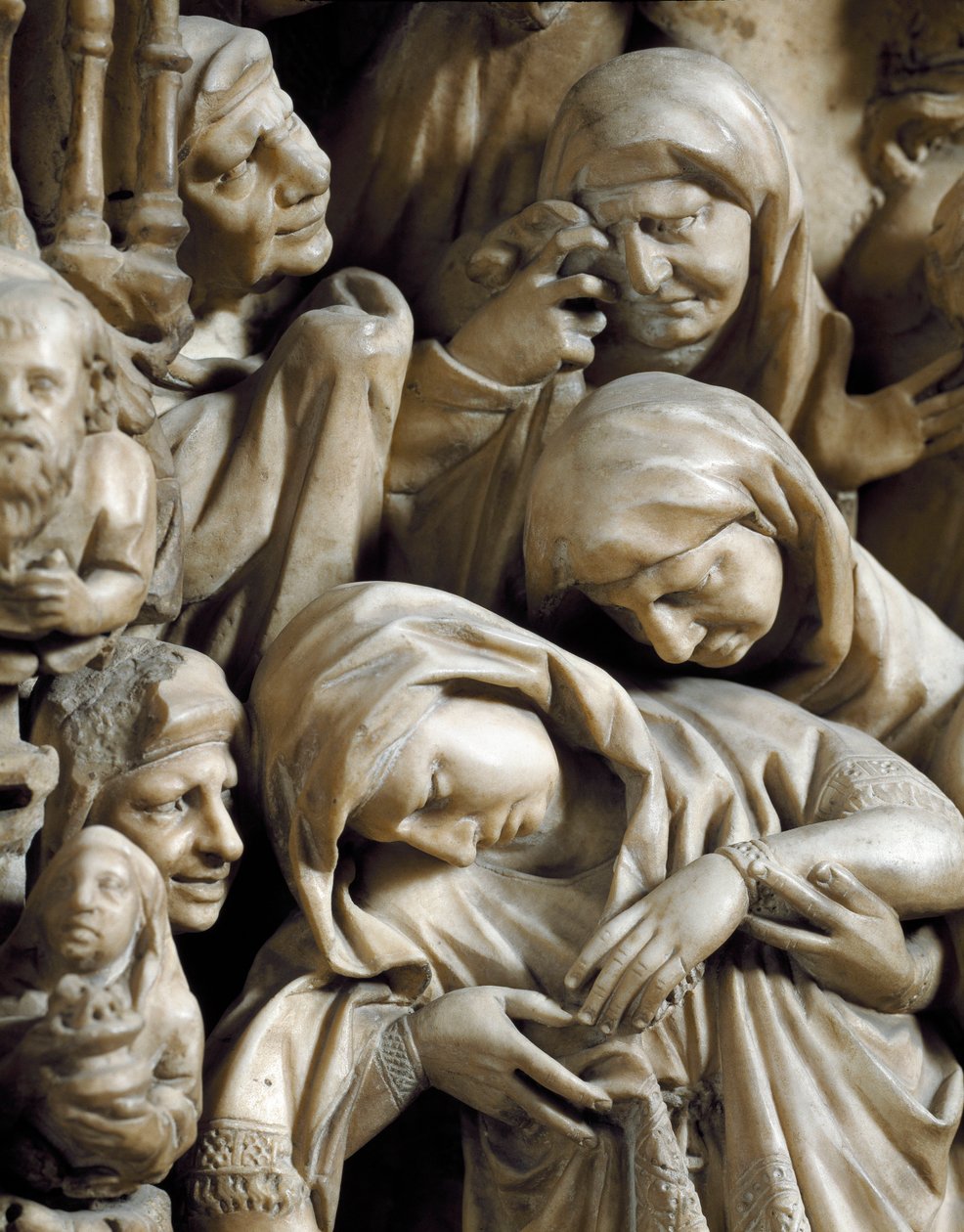 Arte Gótica: "A Crucificação" Detalhe do relevo do púlpito de mármore de Nicola Pisano (1215/20-1278/84) (detalhe do Púlpito) 1266-1268 - Cathedrale Notre-Dame-de-l