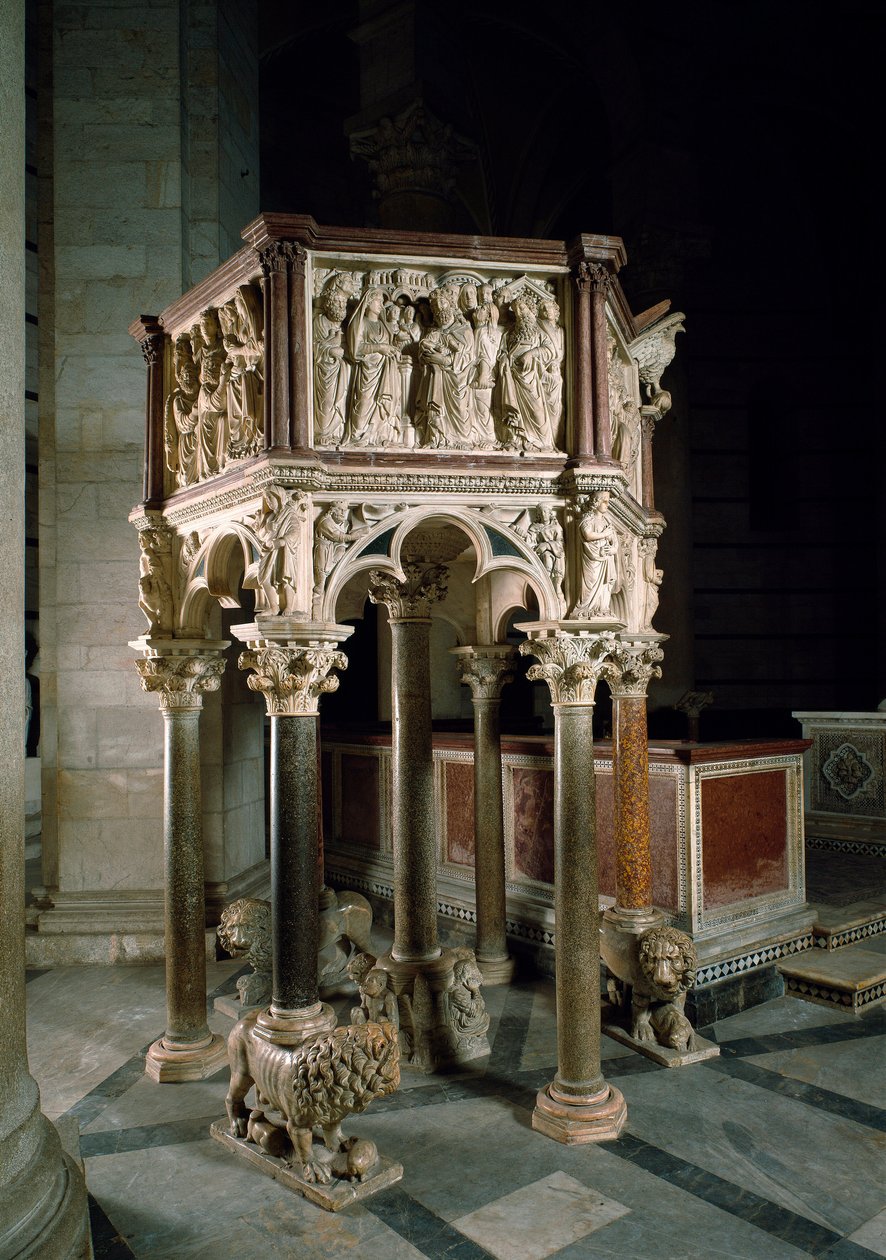 Púlpito do Baptistério de São João de Nicola Pisano