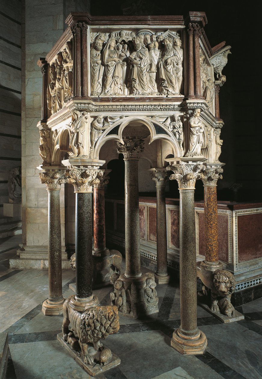 Púlpito do Baptistério de São João de Nicola Pisano