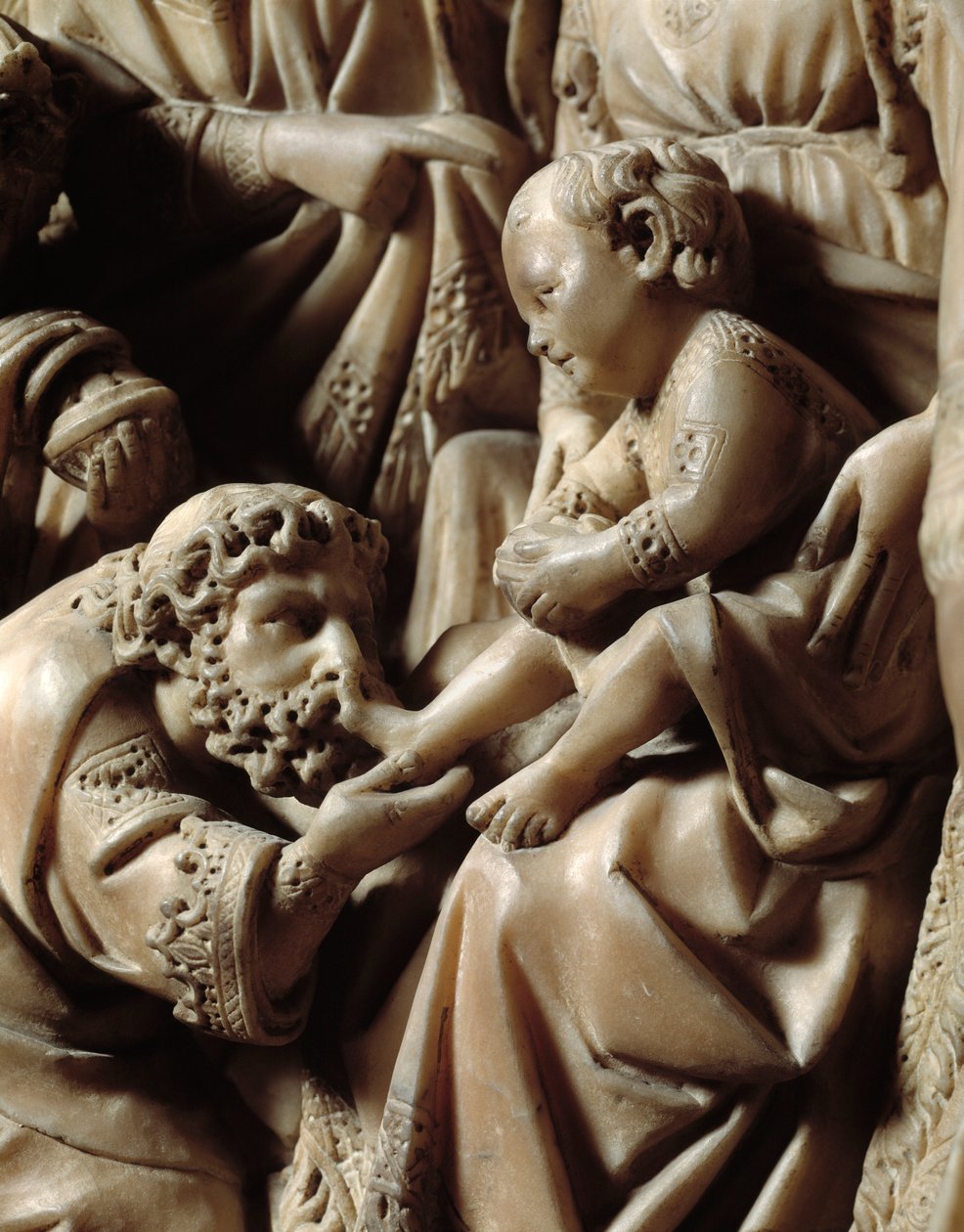 A viagem e adoração dos magos, detalhe do Pulpit de Nicola Pisano