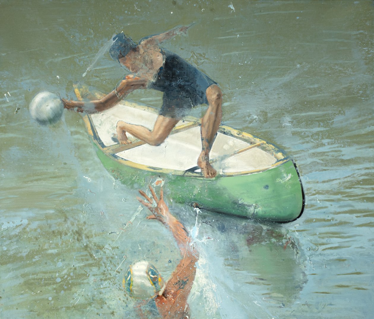 Bailarina num barco, 2021 (óleo sobre tela) de Nicola Pucci