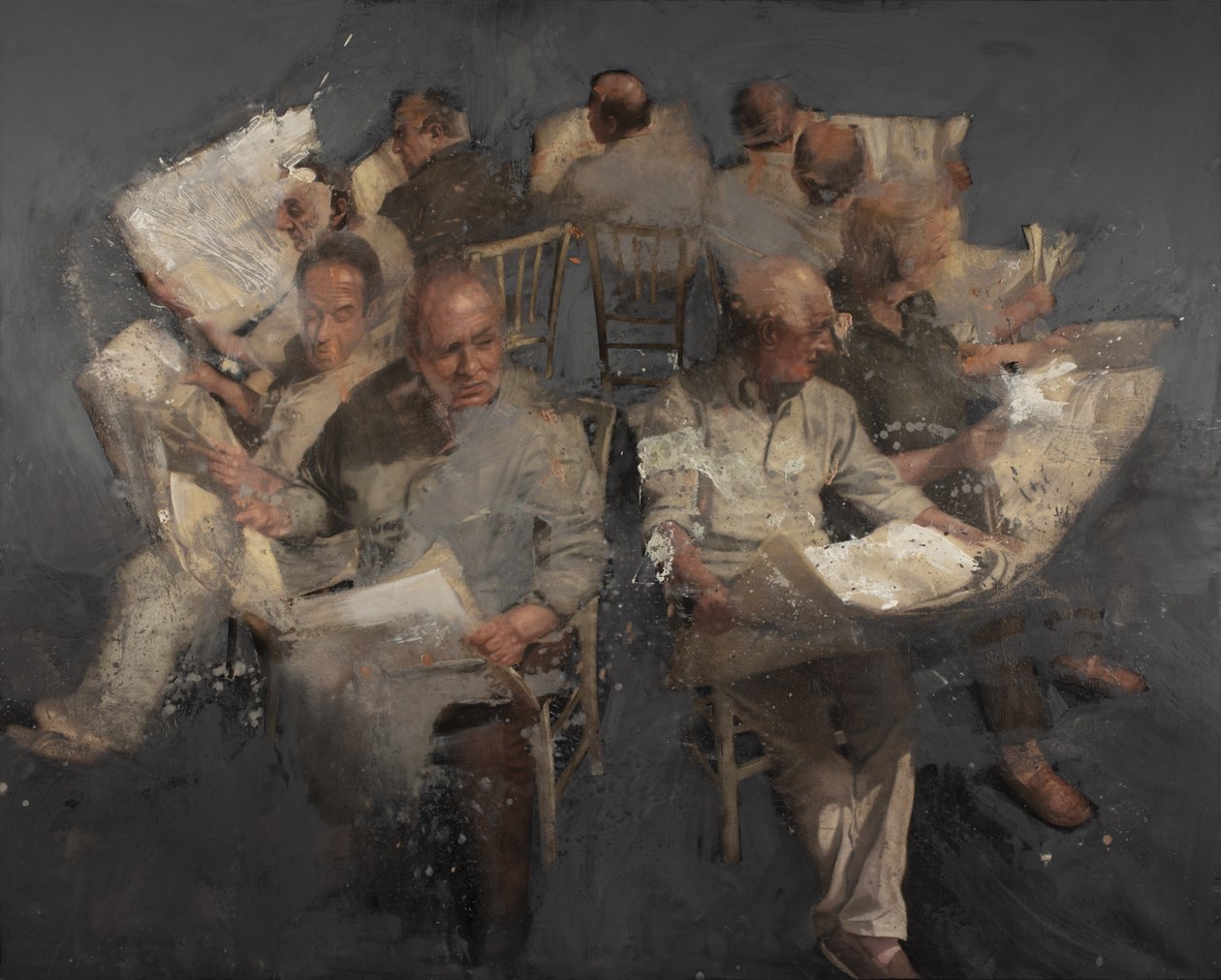 Leitura quotidiana, 2021 (óleo sobre tela) de Nicola Pucci