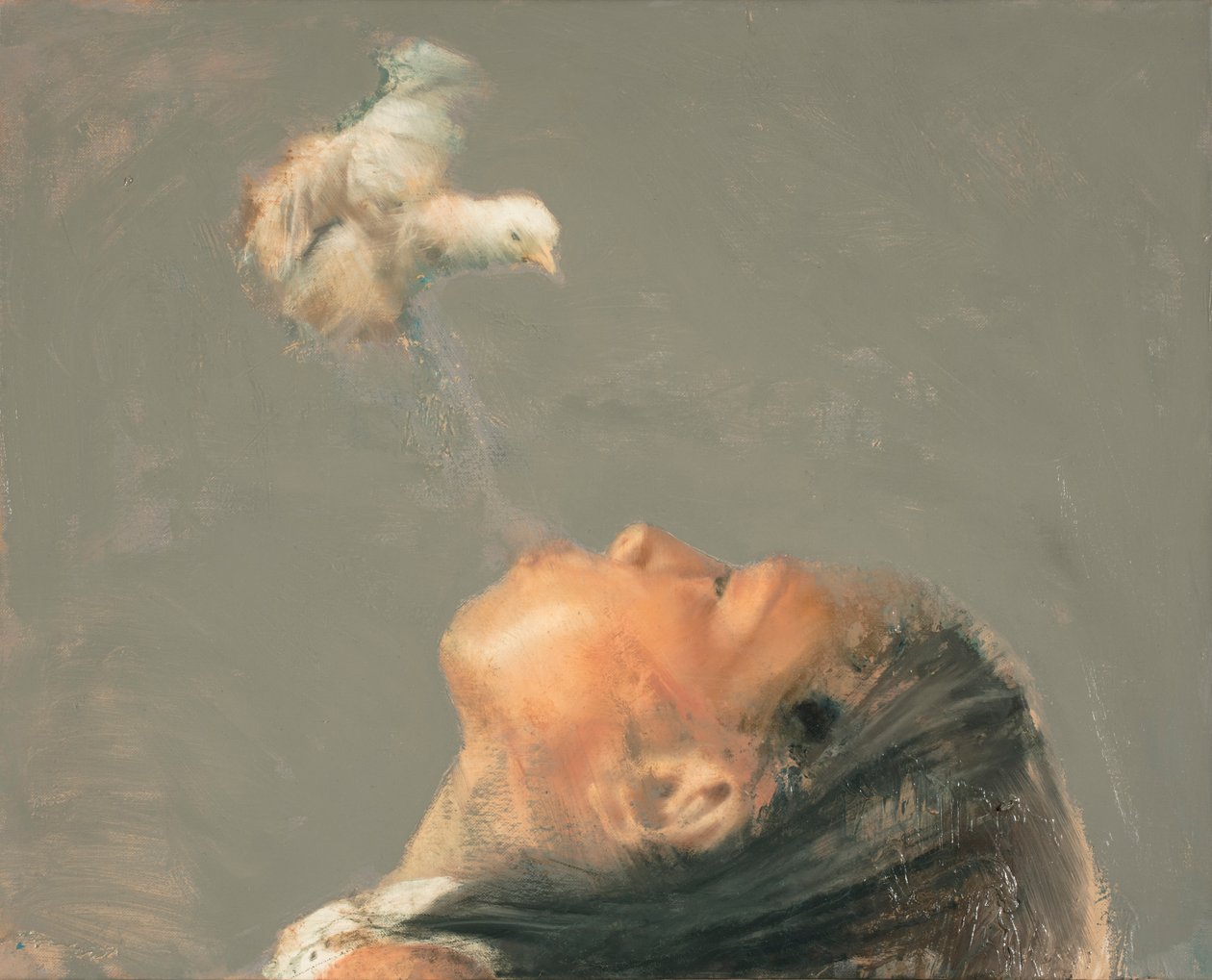 Lição de voo III, 2017 (óleo sobre tela) de Nicola Pucci