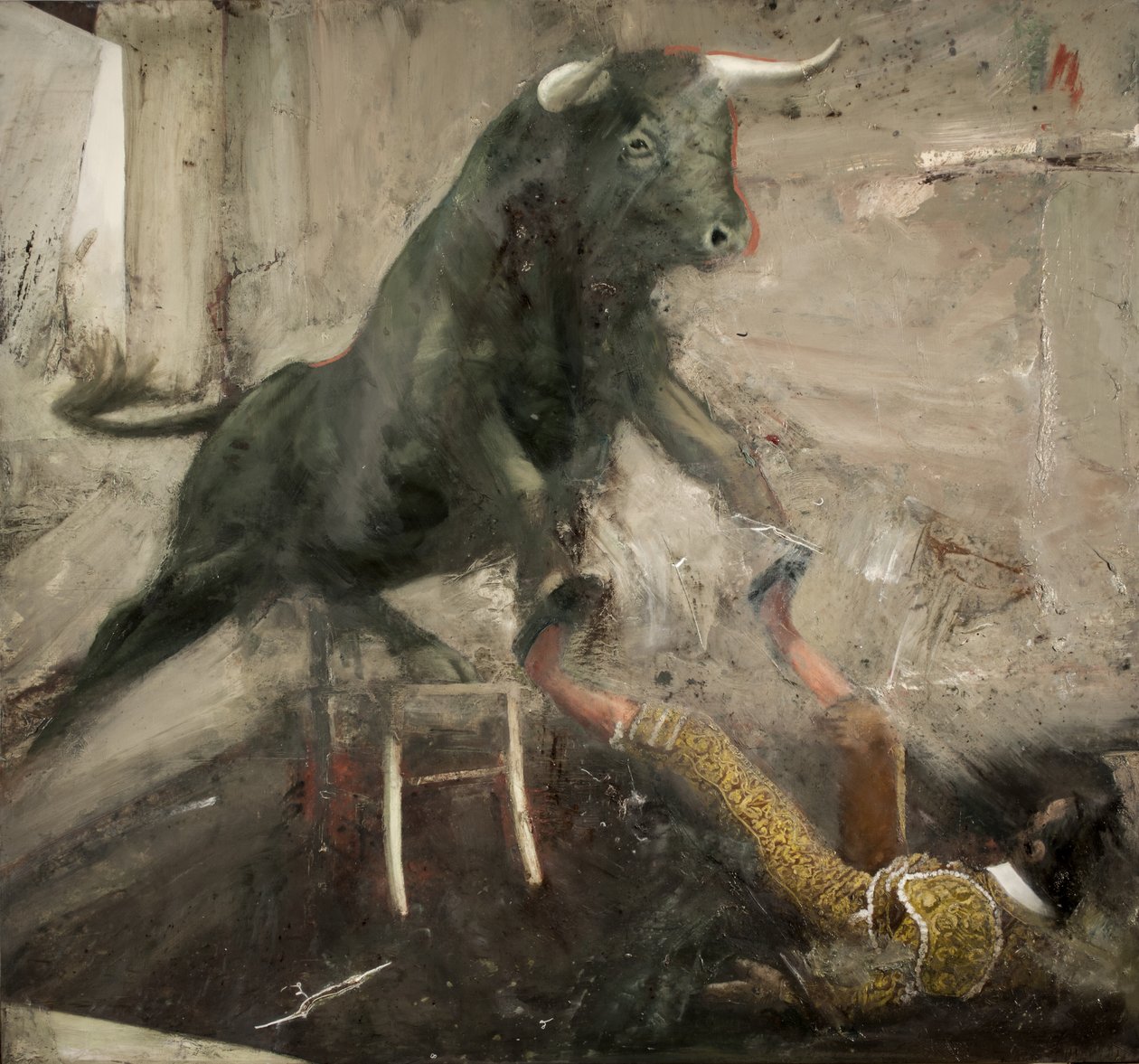 Cadeira Toro e torero, 2017 (óleo sobre tela) de Nicola Pucci
