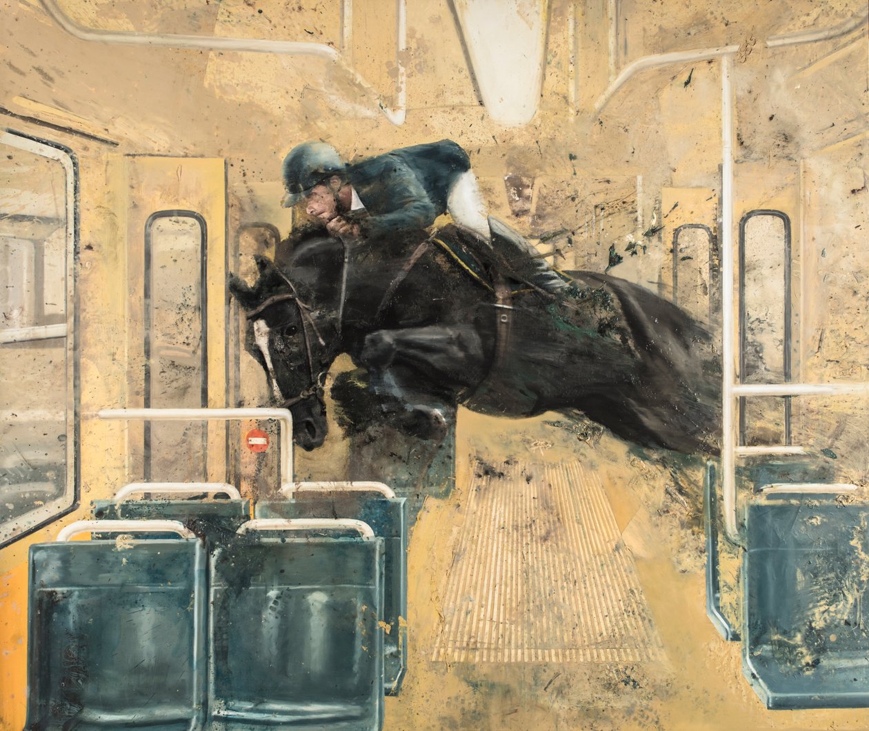 Salto de elétrico III, 2019 (óleo sobre tela) de Nicola Pucci