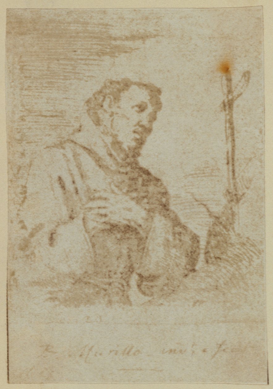 São Francisco. De uma gravura supostamente única de Murillo. de Nicolaas Henneman