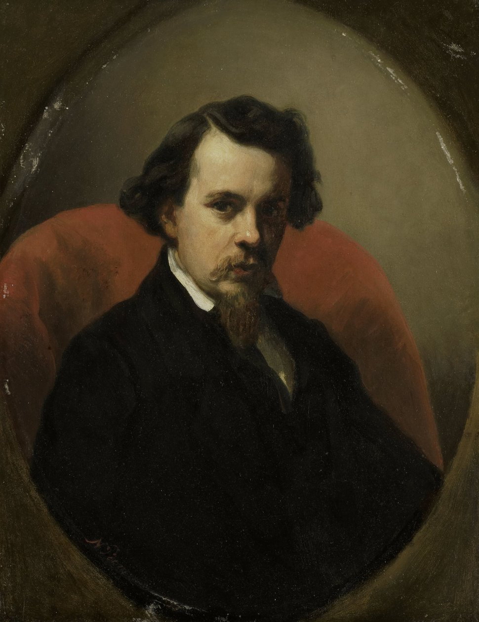 Retrato de Charles Henri Joseph Leicker, pintor de Nicolaas Pieneman (signed by artist)