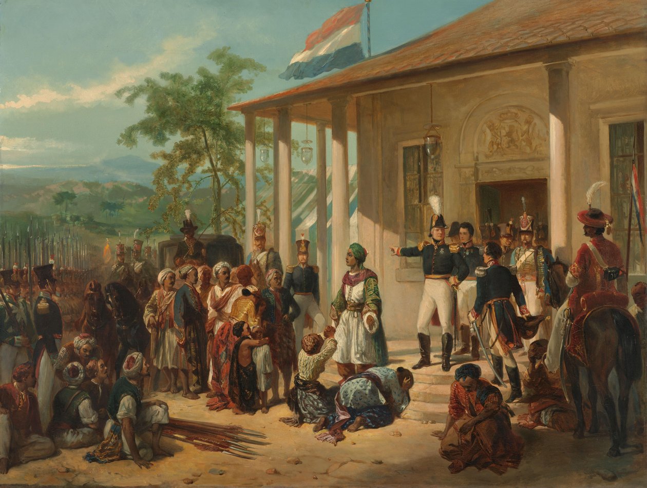 A prisão de Diepo Negoro pelo tenente-general Baron De Kock A prisão de Diponegoro pelo tenente-general De Kock de Nicolaas Pieneman