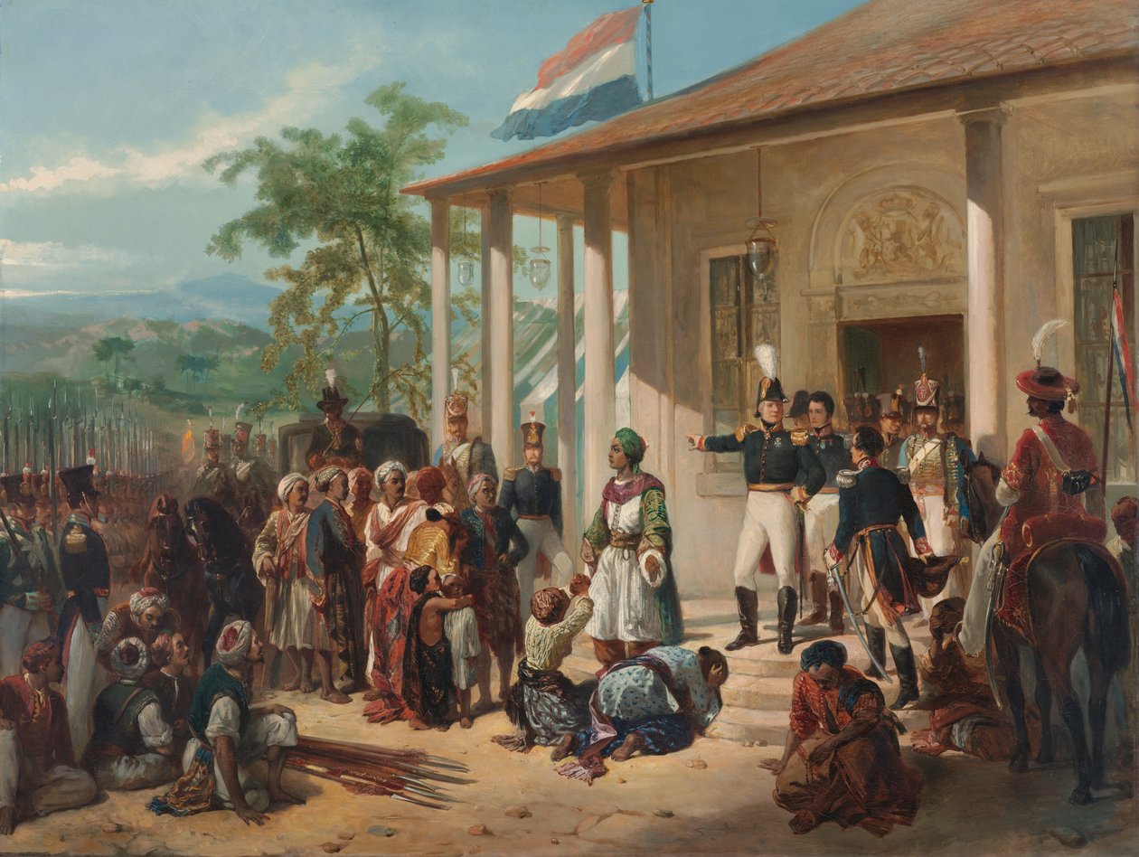 A submissão do príncipe Dipo Negoro ao general De Kock de Nicolaas Pieneman