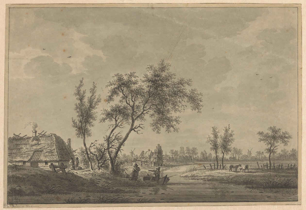 Vista de Wijk bij Duurstede de Nicolaas Wicart