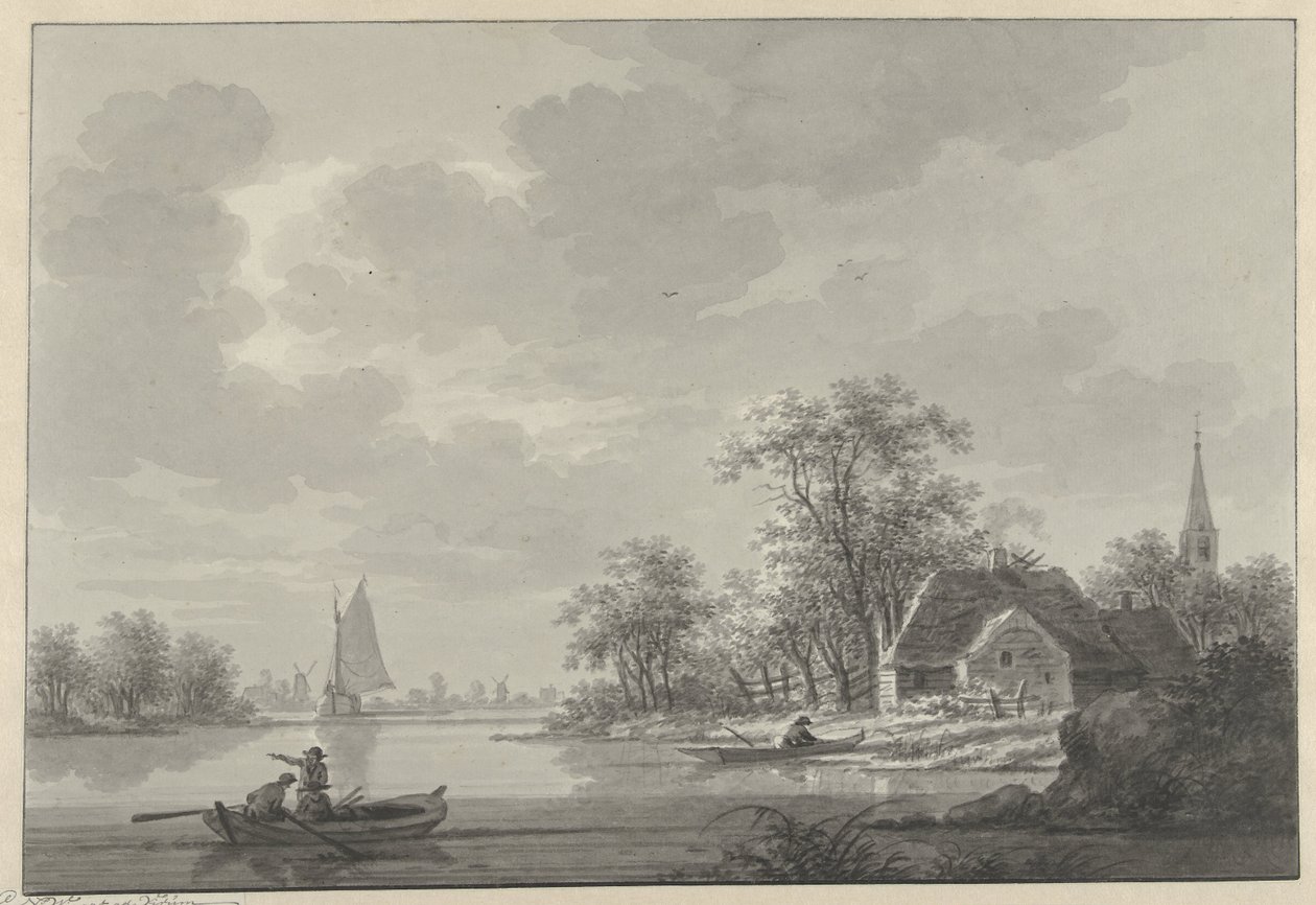 A aldeia de Capelle aan de IJssel de Nicolaas Wicart