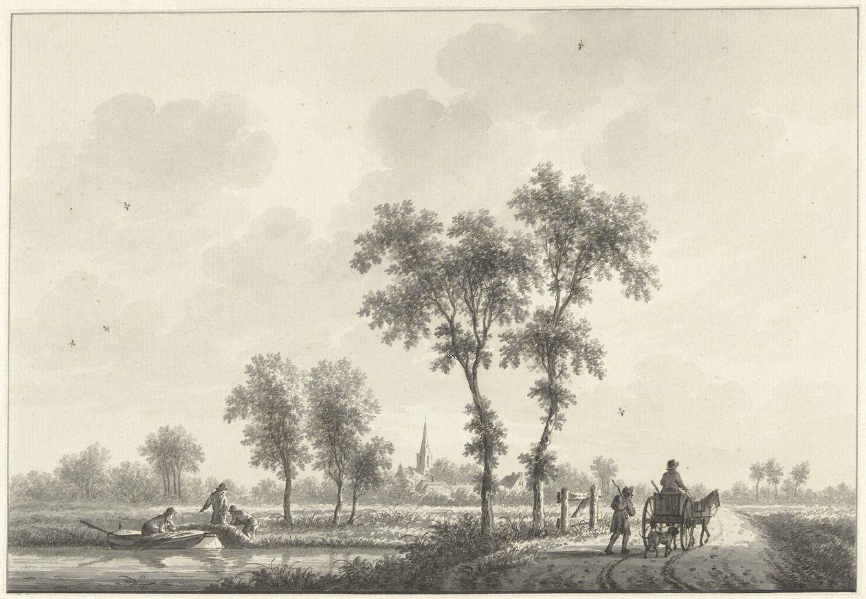 A aldeia de Spijk em Gelderland de Nicolaas Wicart