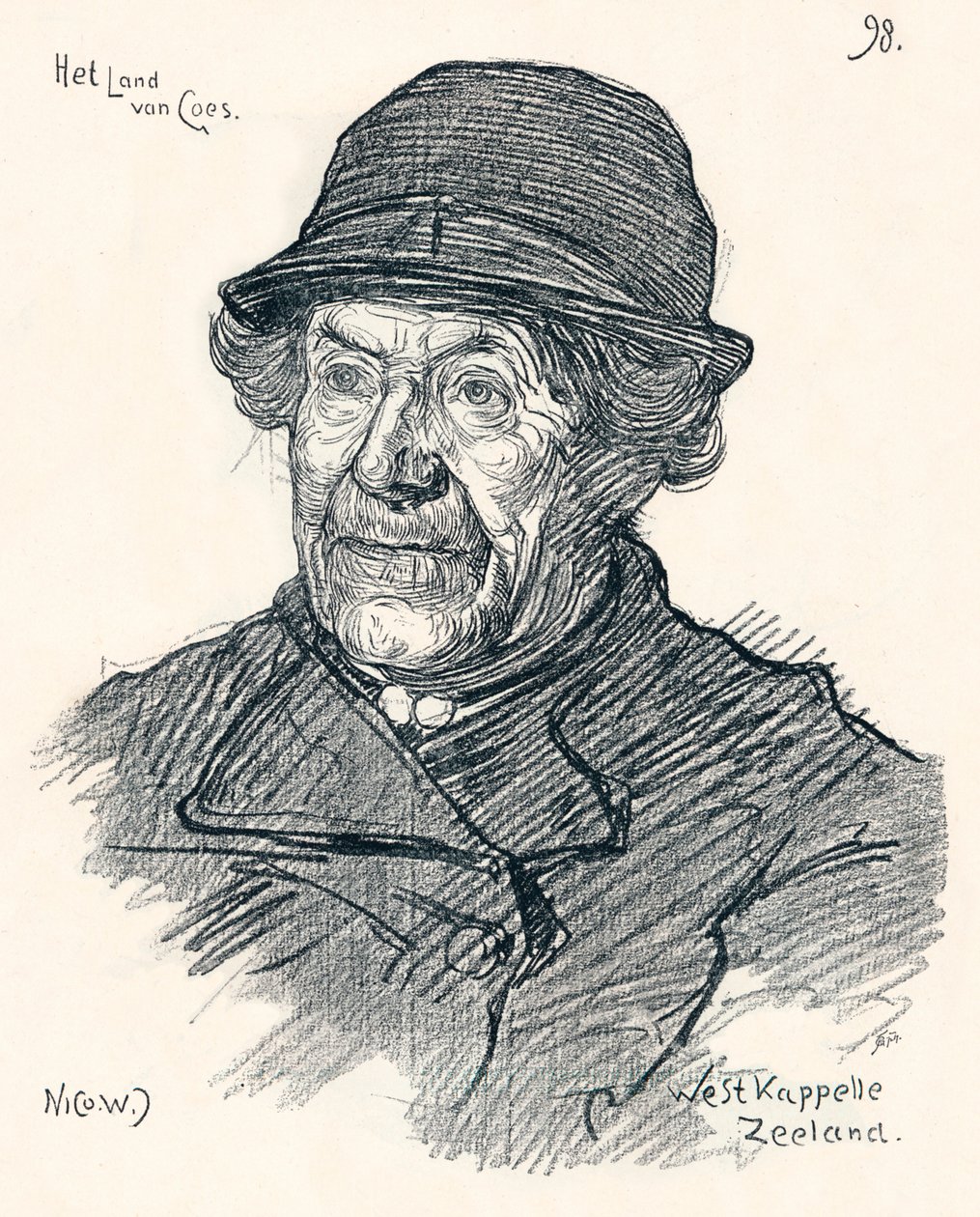 Esboço de Nico Jungmann, c1900 de Nicolaas Wilhelm Jungmann
