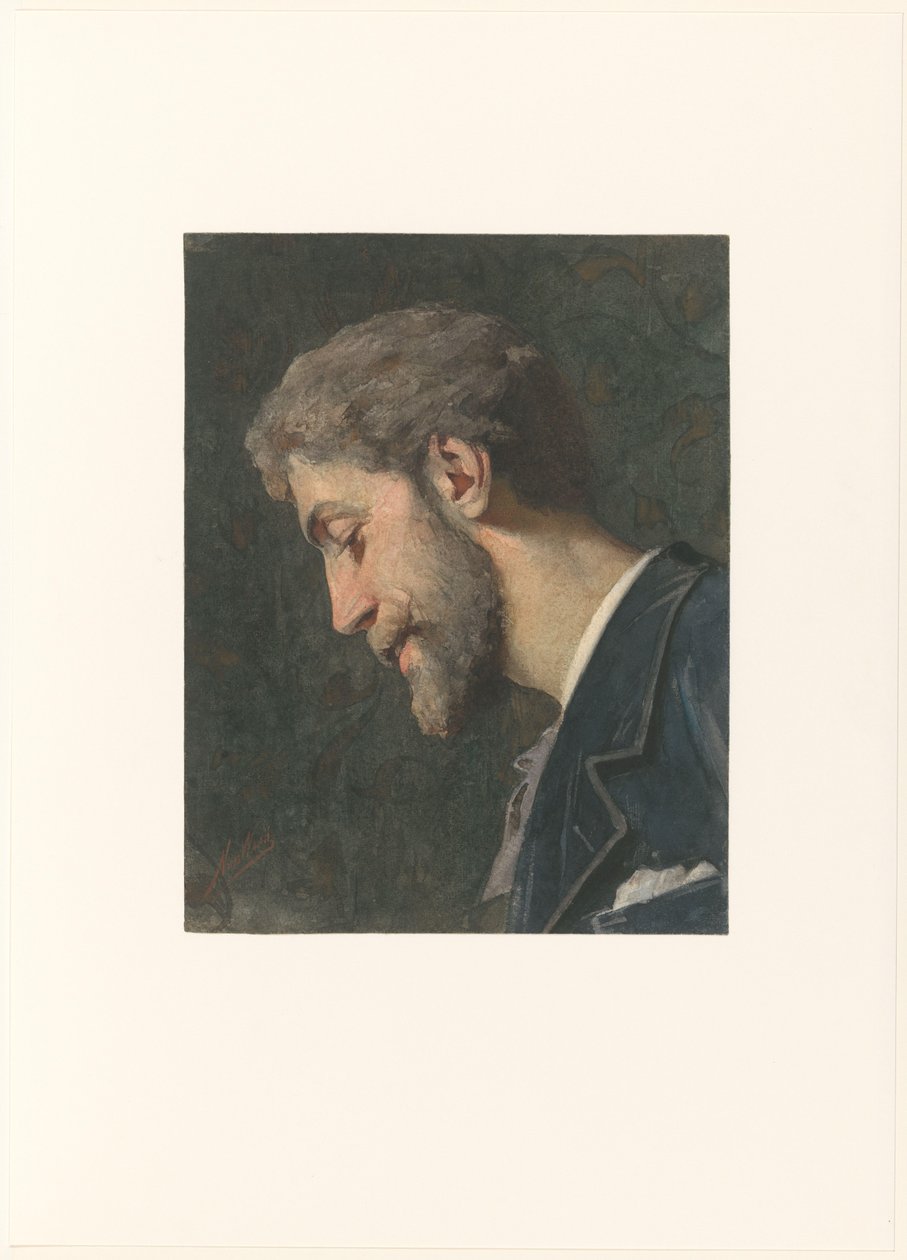 Retrato de George Hendrik Breitner de Nicolaas van der Waay (signed by artist)