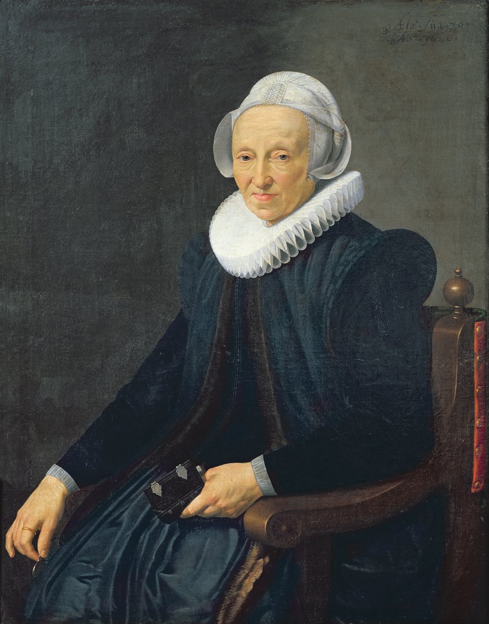 Retrato de uma mulher idosa, 1624 de Nicolaes Eliasz