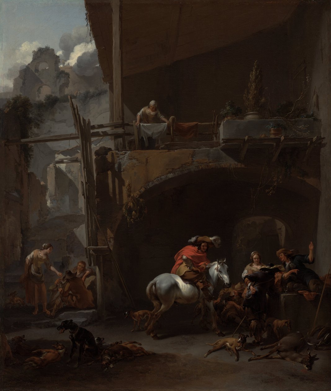 O retorno da caça de Nicolaes Pietersz. Berchem