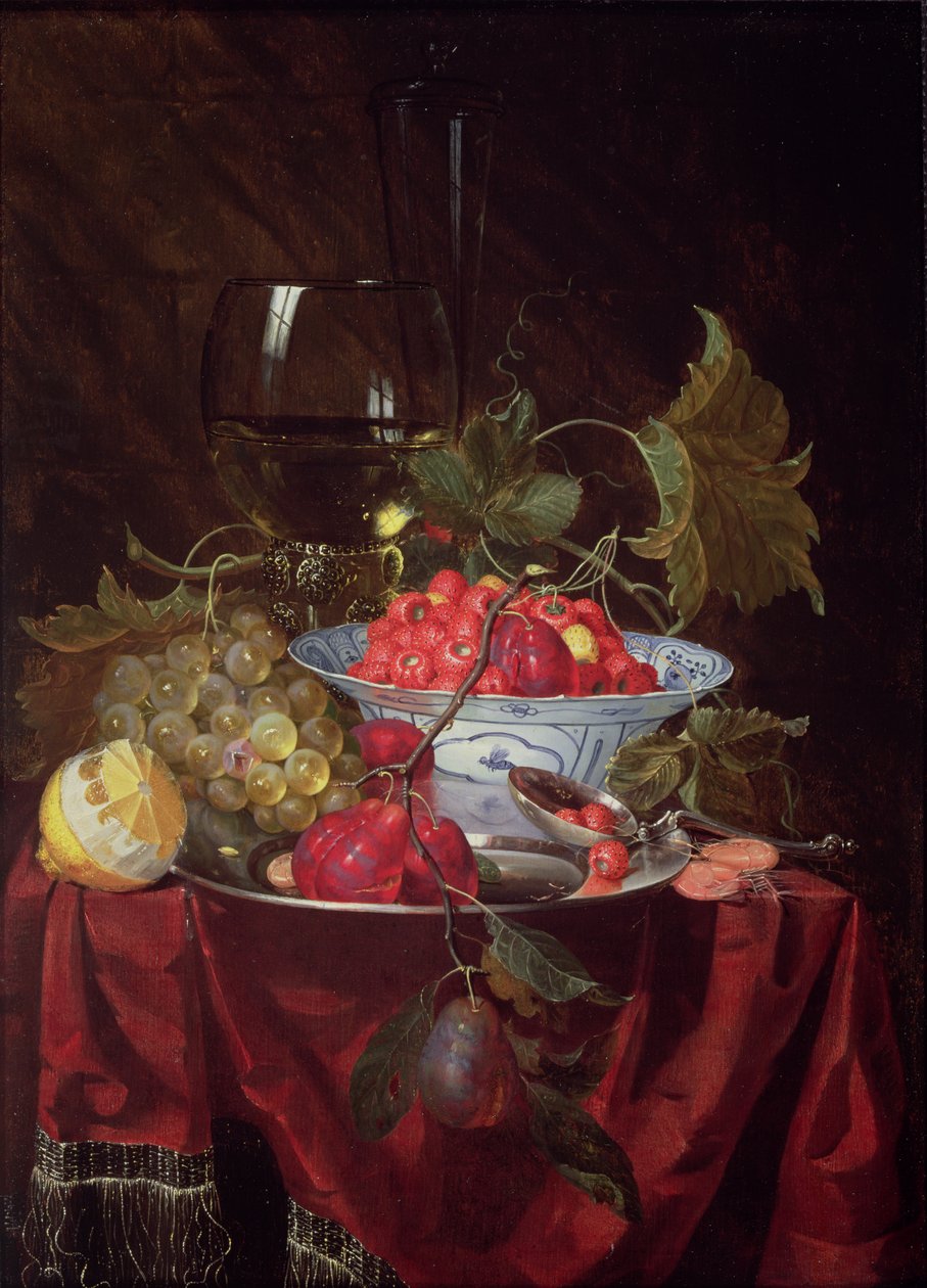 Uma natureza morta de frutas, 1660 (painel) de Nicolaes Van Gelder