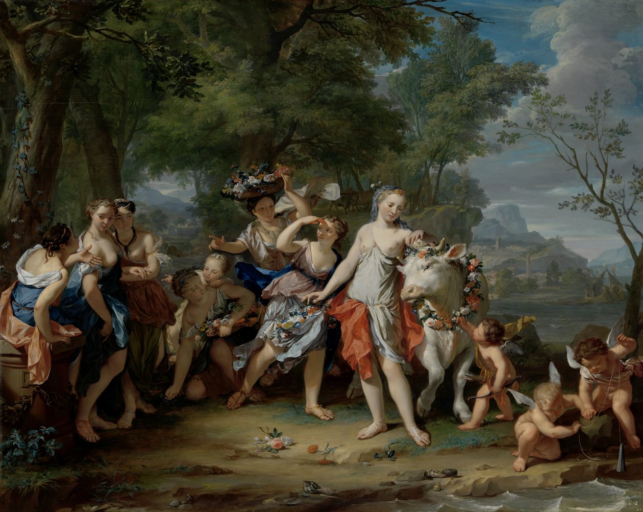 A violação de Europa, c.1735-40 de Nicolaes Verkolje