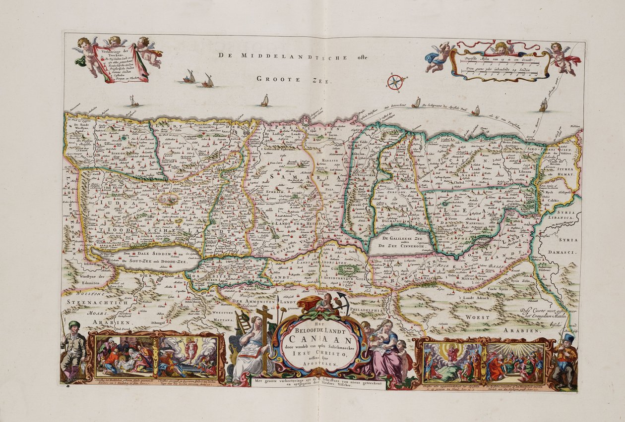 A Terra Prometida Canaã de Nicolaes Visscher