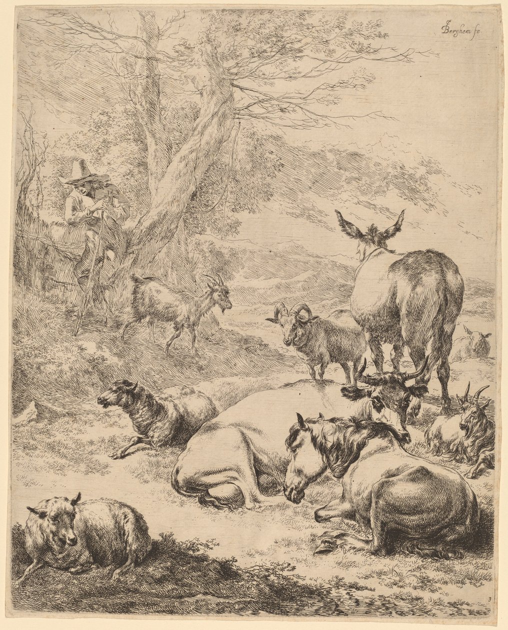 Rebanho de descanso. de Nicolaes Berchem
