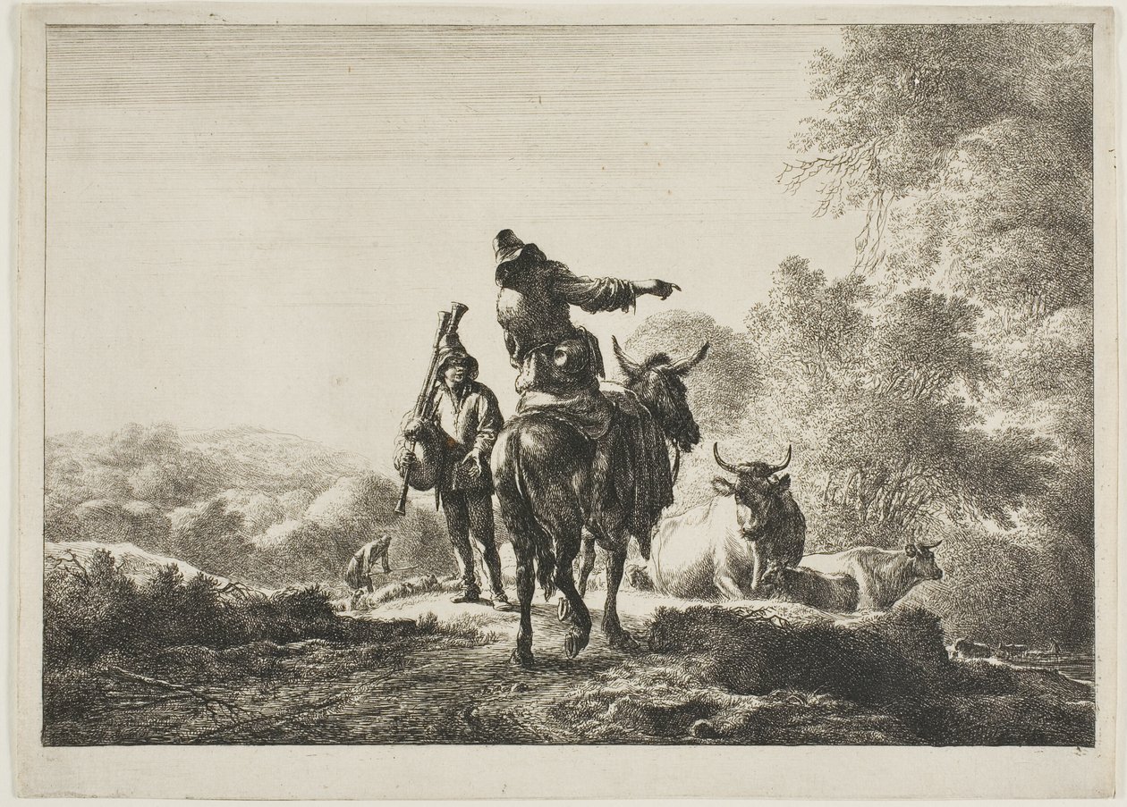 O tocador de gaita de foles de Nicolaes Berchem
