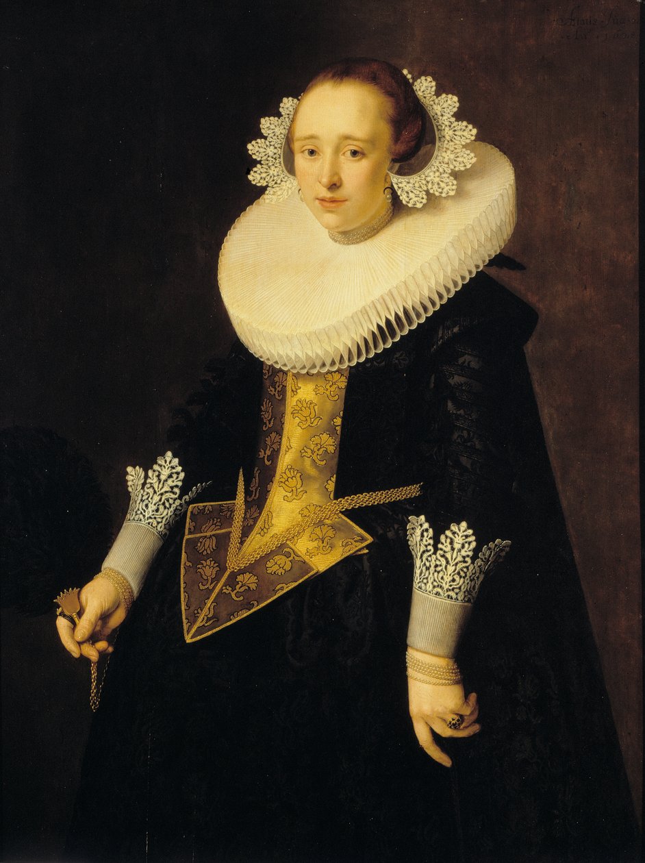 Retrato de uma mulher de 22 anos, 1628. de Nicolaes Eliasz. Pickenoy