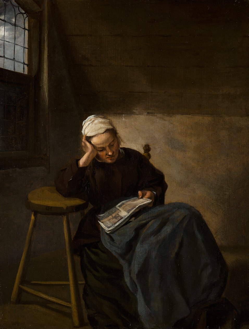 Leitura da menina, c.1660 de Nicolaes Hals