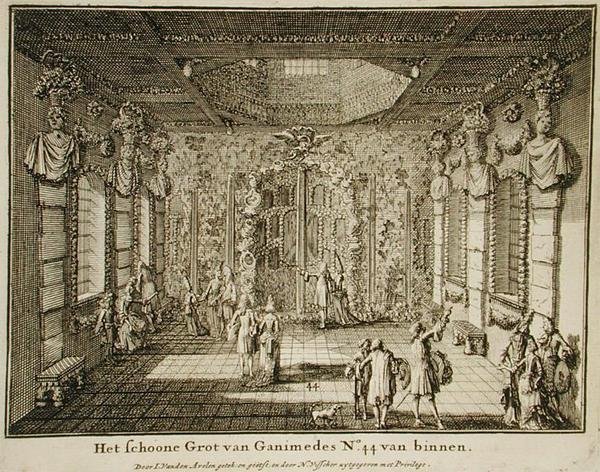 A gruta de Ganimedes (gravura) de Nicolaes Jansz  Visscher