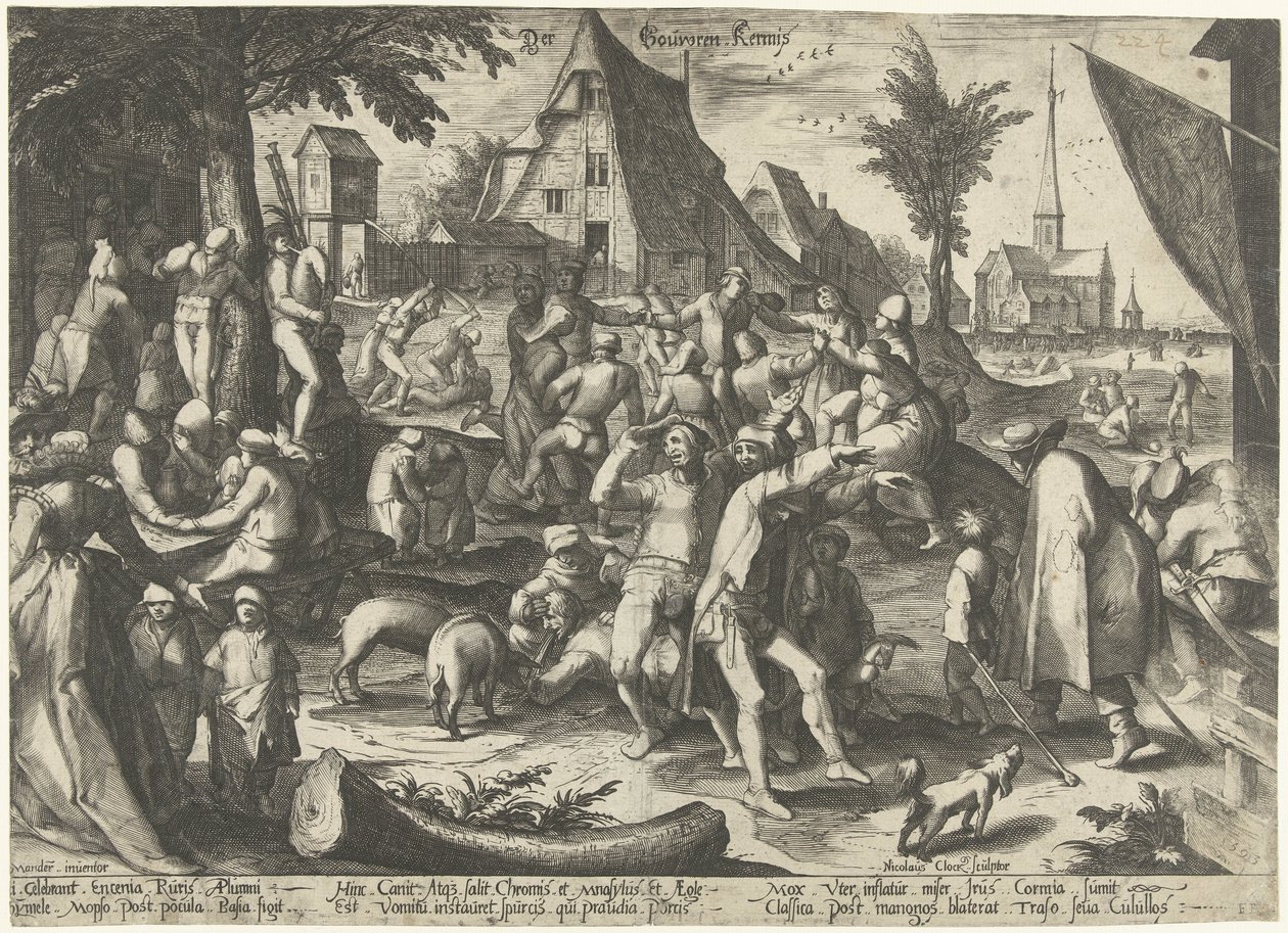 Feira do Agricultor Feira Der Bouwren (título no objeto) de Nicolaes Jansz. Clock