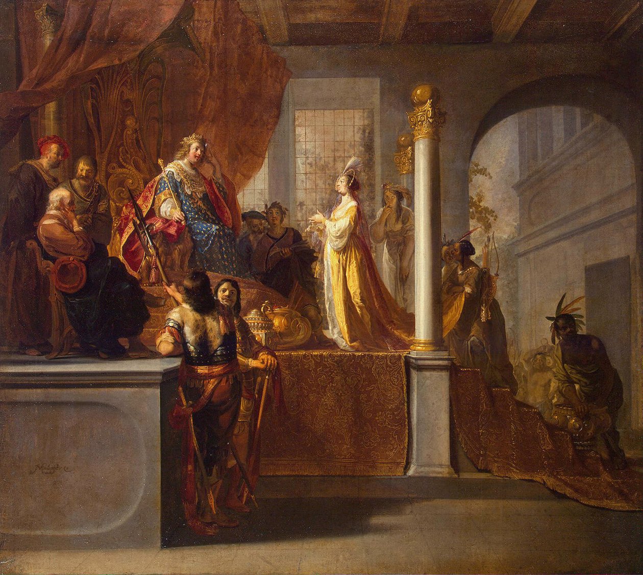 Rainha de Sabá antes de Salomão, 1640 de Nicolaes Knüpfer