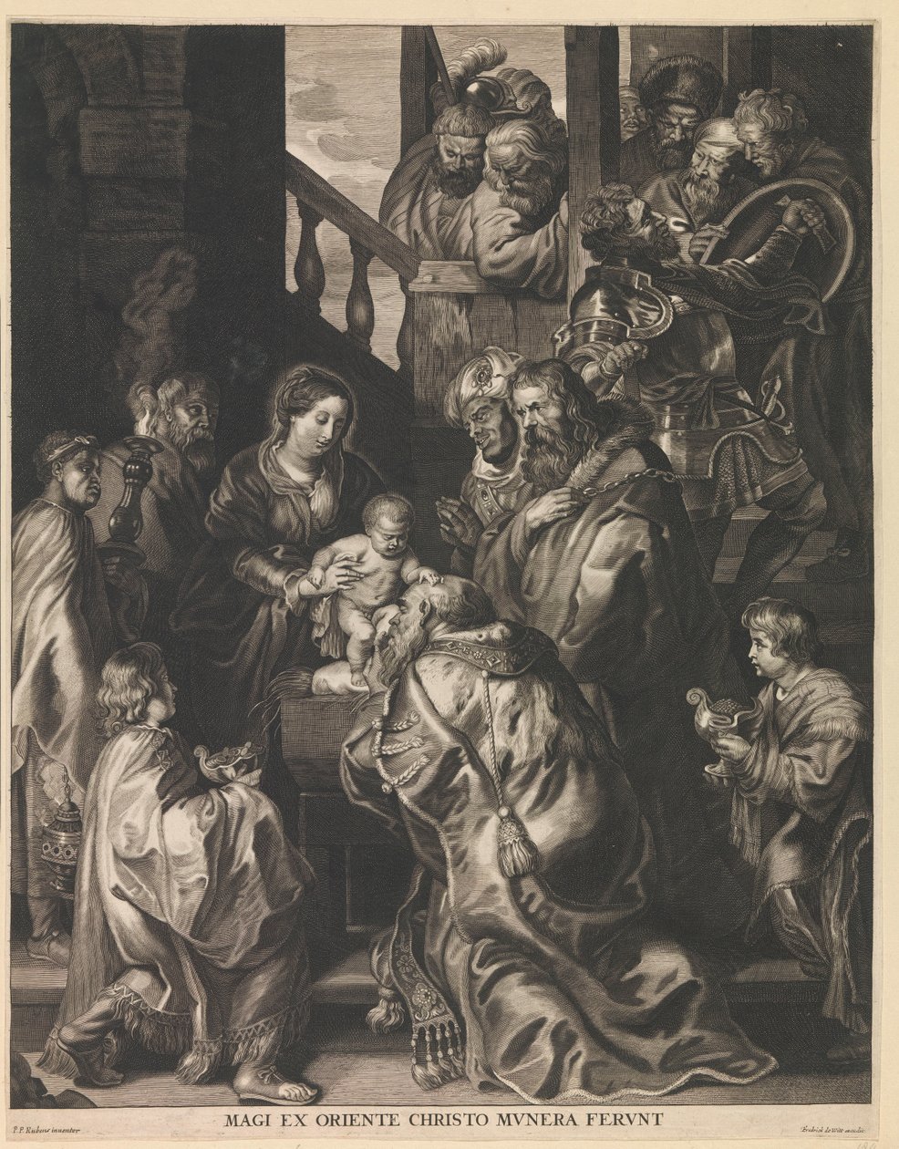 Adoração dos reis
Magi Ex Oriente Christo Munera Ferunt (título sobre o objecto) de Nicolaes Lauwers