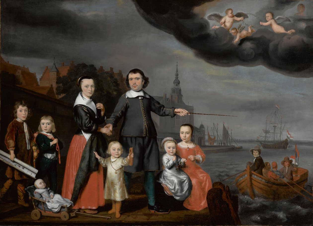 Capitão Job Jansse Cuijter e sua família, 1659 de Nicolaes Maes