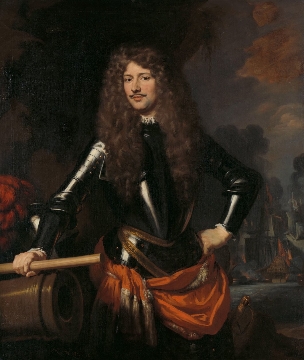 Cornelis Evertsen, tenente-almirante da Zelândia Cornelis Evertsen (1642-1706). Tenente Almirante da Zelândia de Nicolaes Maes