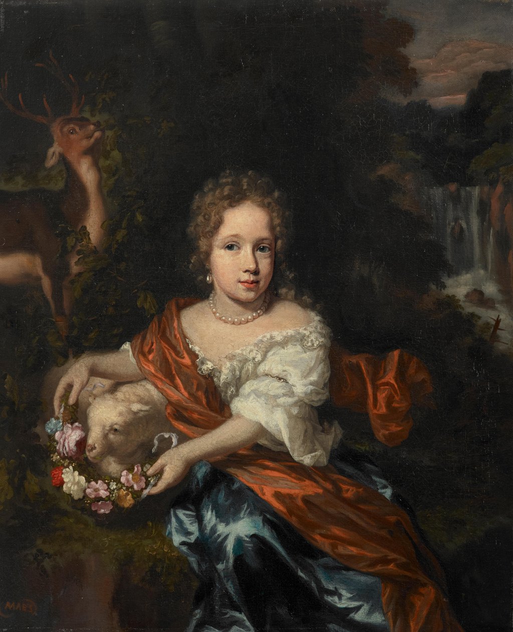 Holandês: Retrato de uma rapariga desconhecida Retrato de uma rapariga desconhecida de Nicolaes Maes