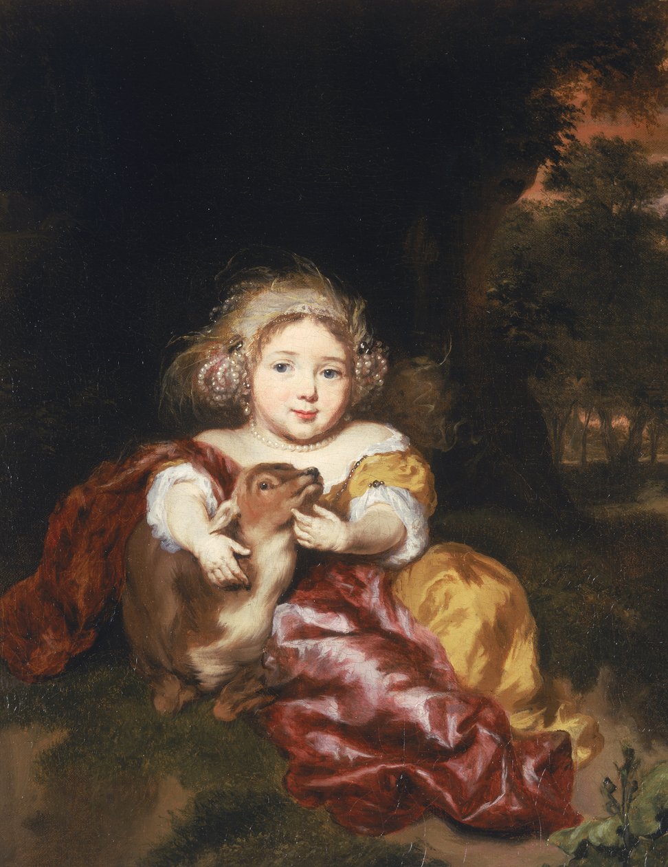 Garota acariciando um fulvo de Nicolaes Maes