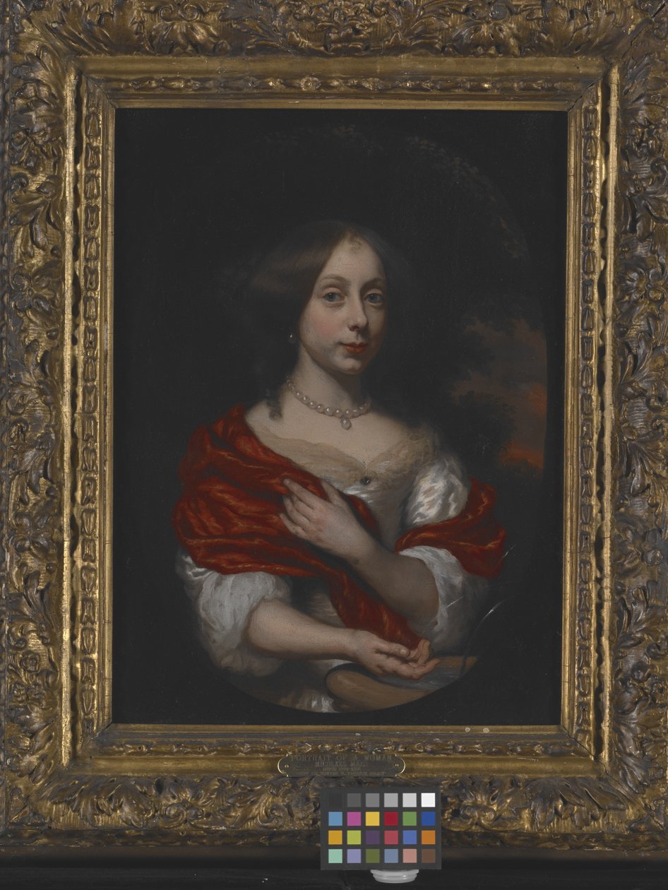 Retrato de uma jovem senhora (óleo sobre tela) de Nicolaes Maes